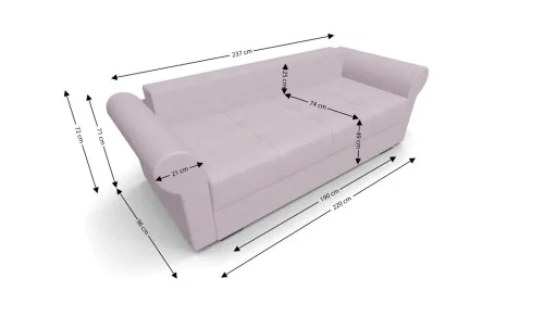 Canapea Extensibilă Elsa Mini, Violet