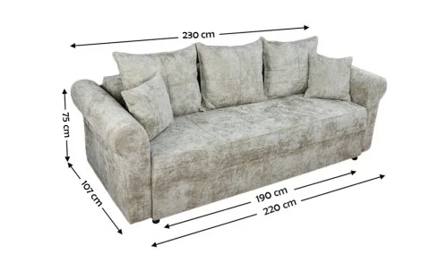 Canapea Extensibilă Elsa Memory Max, Bej inchis