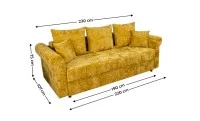 Canapea Extensibilă Elsa Bonell Max, Mustar 2