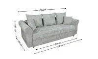 Canapea Extensibilă Elsa Memory Max, Gri deschis 2