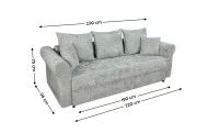 Canapea Extensibilă Elsa Memory Mini, Gri deschis 2