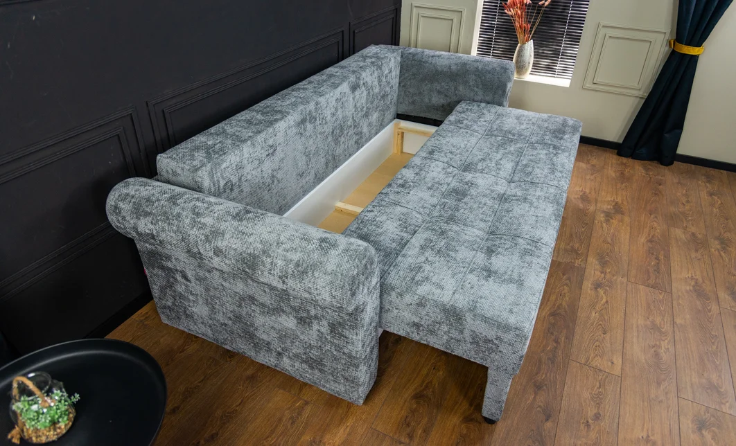 Canapea Extensibilă Elsa Memory Mini, Gri albastrui 3