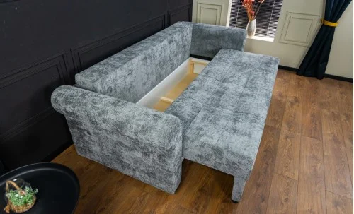 Canapea Extensibilă Elsa Memory Mini, Gri albastrui