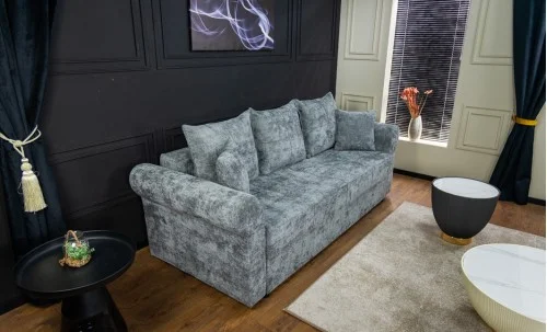 Canapea Extensibilă Elsa Memory Mini, Gri albastrui
