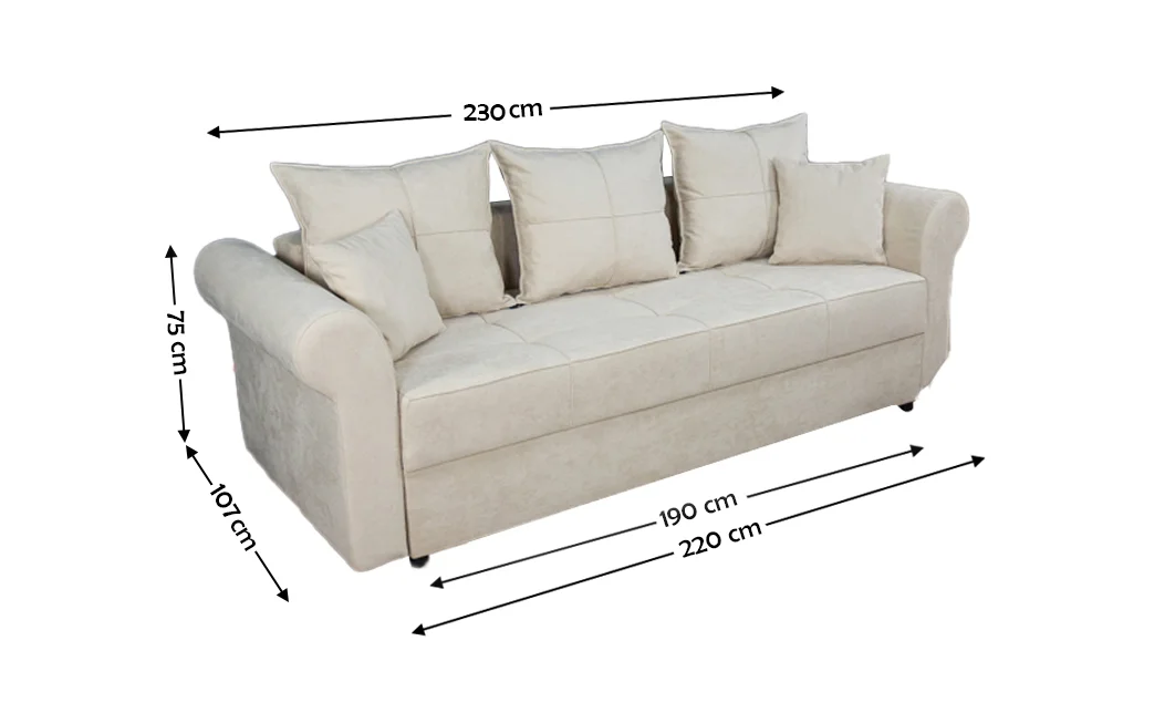 Canapea Extensibilă Elsa Memory Max, Bej 2