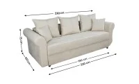 Canapea Extensibilă Elsa Memory Max, Bej 2
