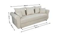 Canapea Extensibilă Elsa Memory Mini, Bej 2