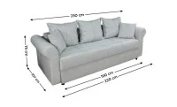 Canapea Extensibilă Elsa Bonell Max, Gri Deschis 2