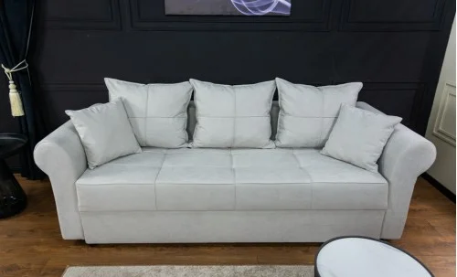 Canapea Extensibilă Elsa Memory Mini, Gri deschis
