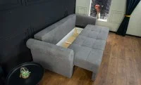 Canapea Extensibilă Elsa Memory Mini, Gri inchis