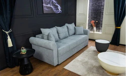 Canapea Extensibilă Elsa Memory Mini, Gri albastrui