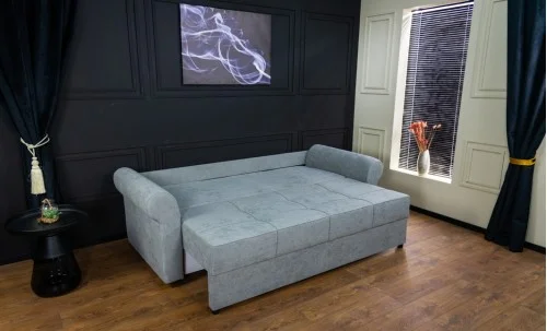 Canapea Extensibilă Elsa Memory Mini, Gri albastrui
