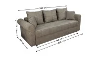 Canapea Extensibilă Elsa Memory Mini, Maro deschis 2