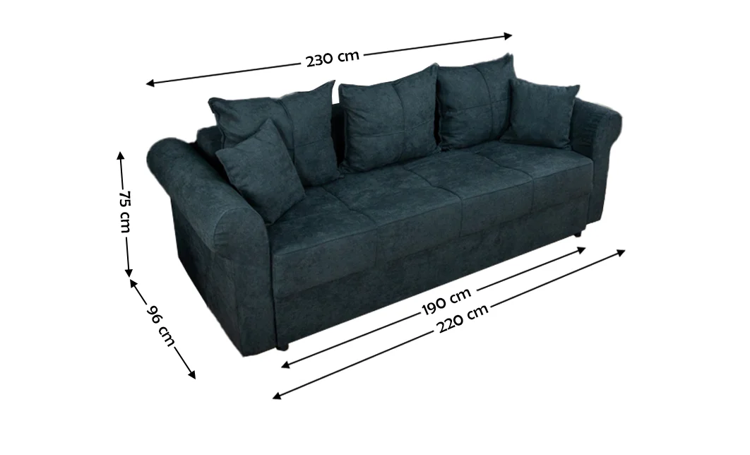 Canapea Extensibilă Elsa Memory Mini, Gri inchis 2