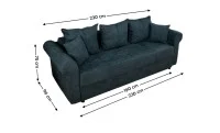 Canapea Extensibilă Elsa Memory Mini, Gri inchis 2