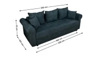 Canapea Extensibilă Elsa Bonell Max, Gri Inchis 2