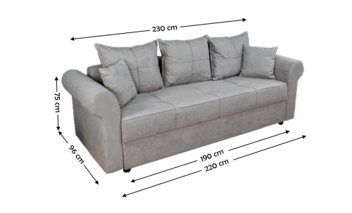 Canapea Extensibilă Elsa Memory Mini, Bej inchis