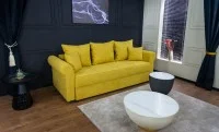 Canapea Extensibilă Elsa Memory Mini, Mustar 4