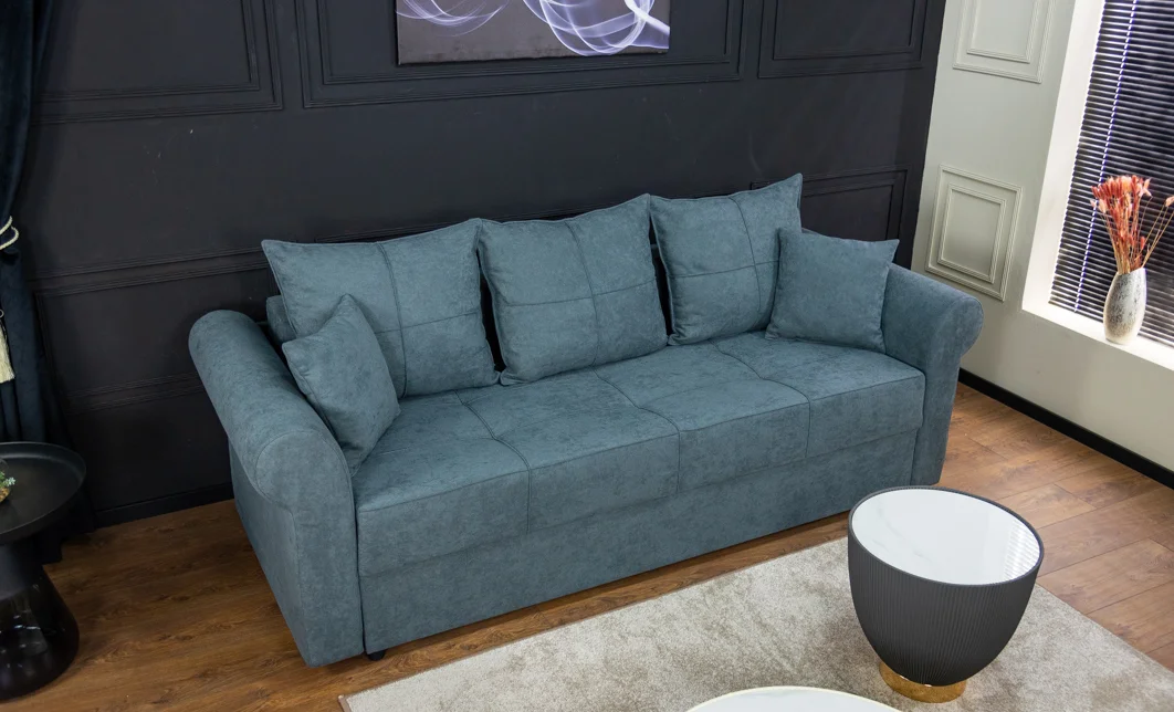 Canapea Extensibilă Elsa Memory Mini, Gri antracit 5