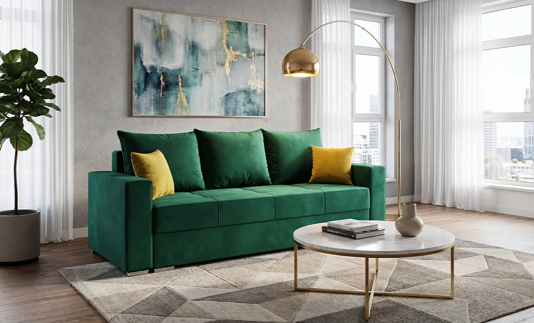 Canapea Extensibilă Claudia Bonell Max, Verde 3