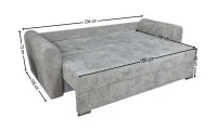 Canapea Extensibilă Lacrima Bonell Max, Gri deschis 5