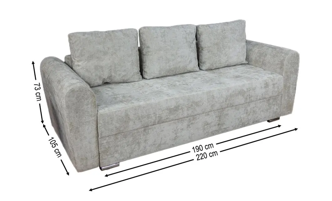 Canapea Extensibilă Lacrima Bonell Max, Gri deschis 2