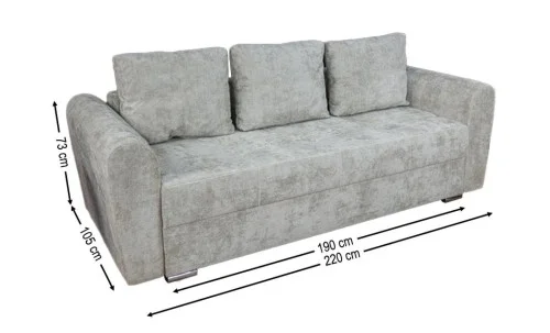 Canapea Extensibilă Lacrima Bonell Max, Gri deschis