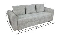 Canapea Extensibilă Lacrima Bonell Mini, Gri deschis 2