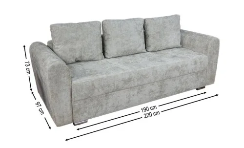 Canapea Extensibilă Lacrima Bonell Mini, Gri deschis
