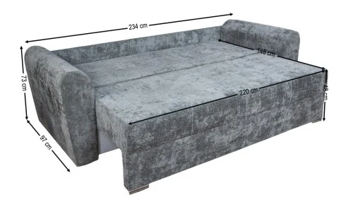 Canapea Extensibilă Lacrima Memory Mini, Gri închis