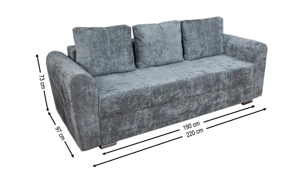 Canapea Extensibilă Lacrima Bonell Mini, Gri închis 2