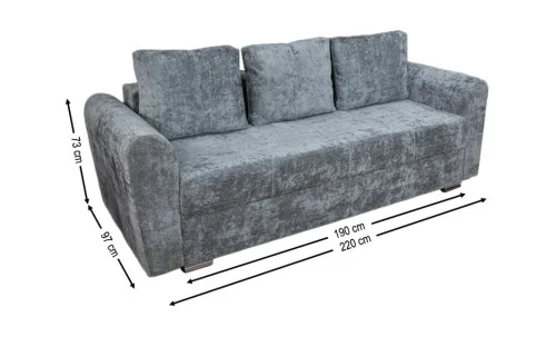 Canapea Extensibilă Lacrima Bonell Mini, Gri închis