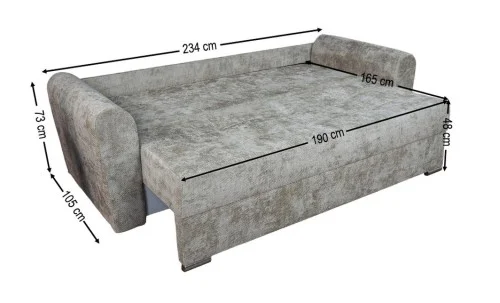 Canapea Extensibilă Lacrima Bonell Max, Maro Deschis