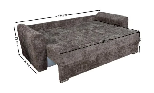Canapea Extensibilă Lacrima Bonell Mini, Maro