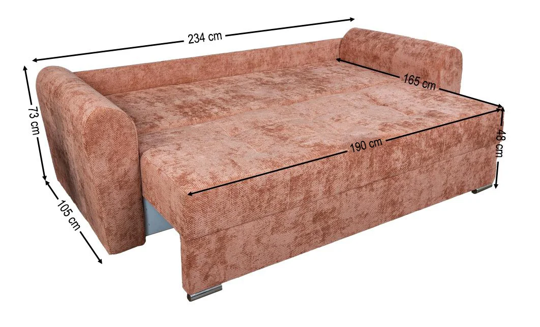 Canapea Extensibilă Lacrima Bonell Max, Cărămiziu 5