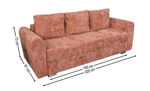 Canapea Extensibilă Lacrima Memory Mini, Cărămiziu