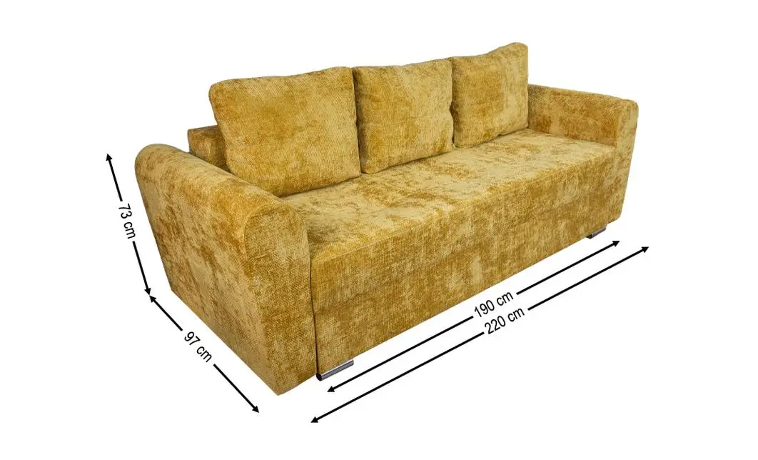 Canapea Extensibilă Lacrima Memory Mini, Muștar 2