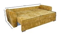 Canapea Extensibilă Lacrima Bonell Max, Muștar 5
