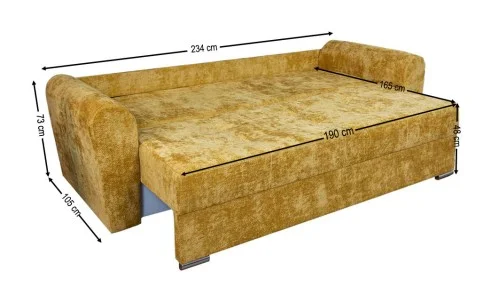 Canapea Extensibilă Lacrima Bonell Max, Muștar