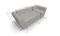 Canapea Extensibila Lacrima Mini, Crem 5
