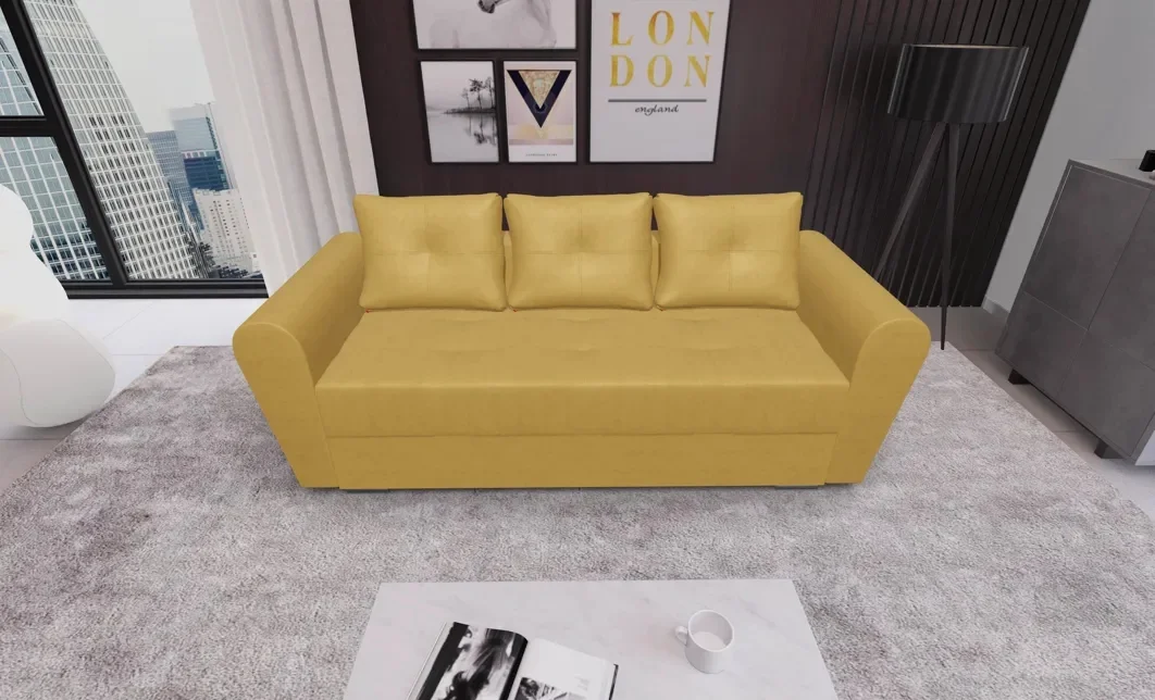 Canapea Extensibila Lacrima Mini, Mustar