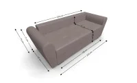 Canapea Extensibila Lacrima Mini, Maro deshis 5