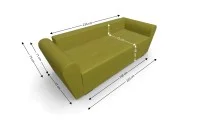 Canapea Extensibila Lacrima Mini, Verde masliniu 5