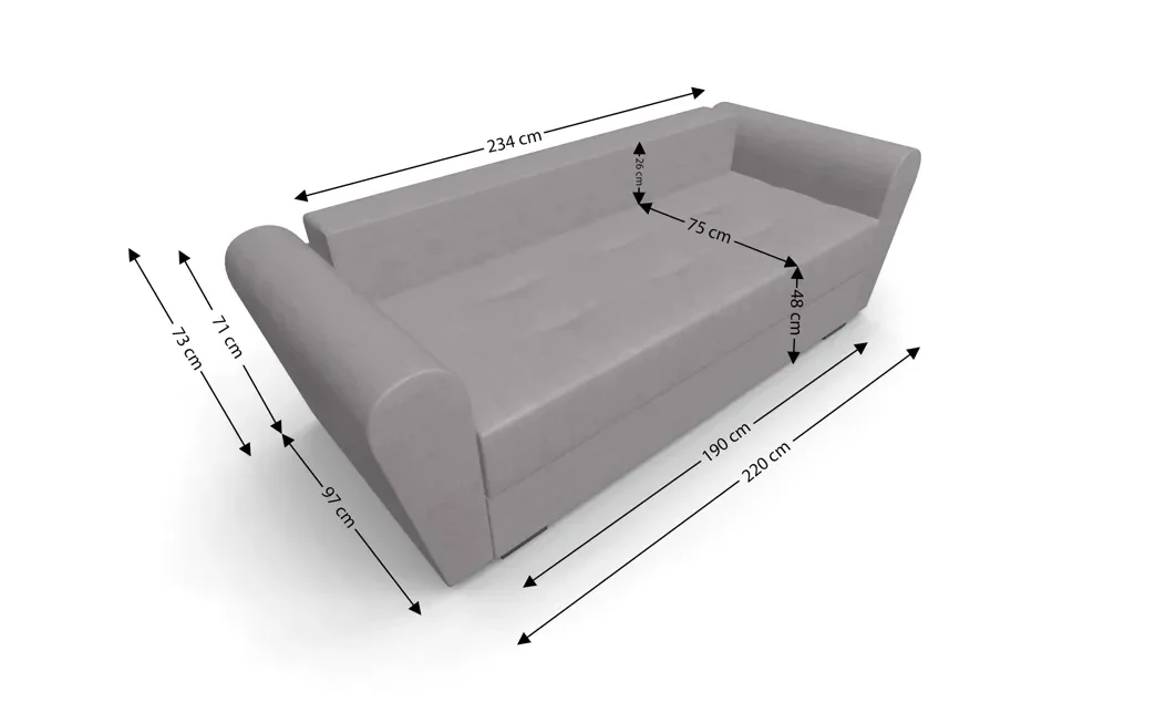 Canapea Extensibila Lacrima Mini, Bej 5