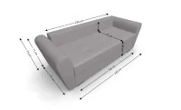 Canapea Extensibila Lacrima Mini, Bej 5