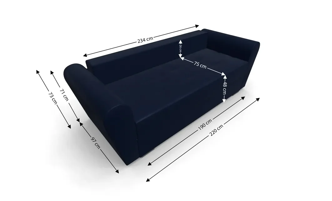 Canapea Extensibila Lacrima Mini, Albastru inchis 5