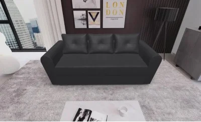 Canapea Extensibila Lacrima Mini, Gri carbune