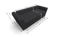 Canapea Extensibila Lacrima Mini, Gri carbune 5