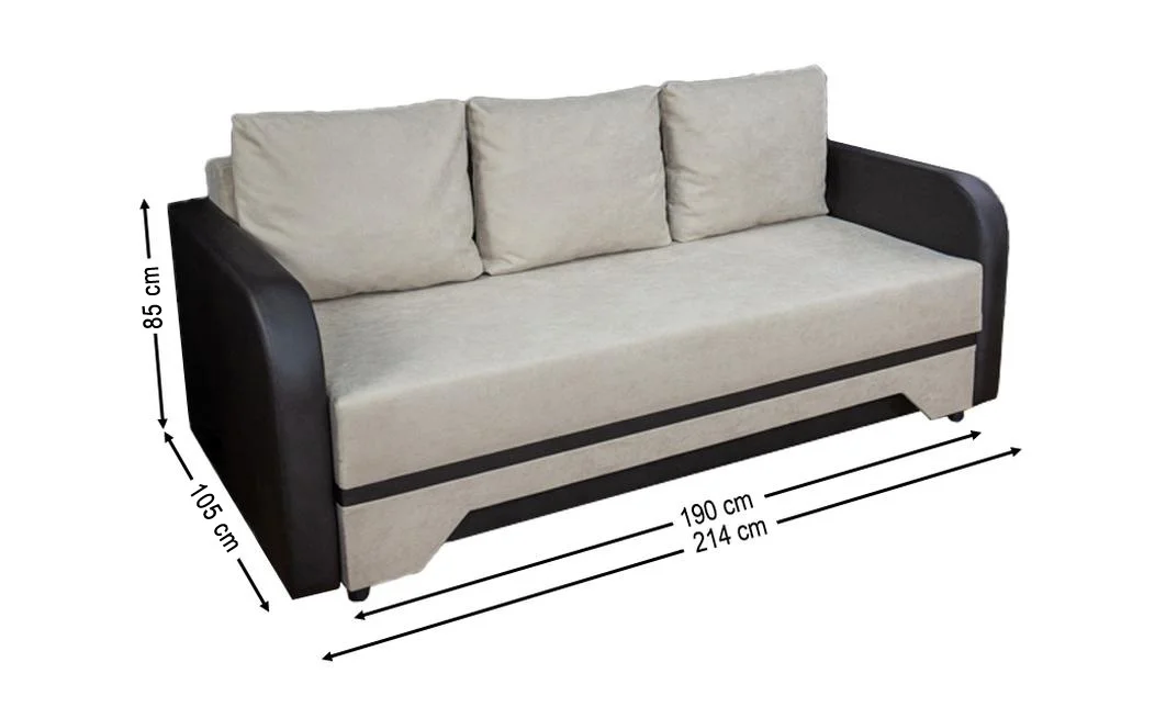 Canapea Extensibilă Corina Memory Max, Bej închis 1