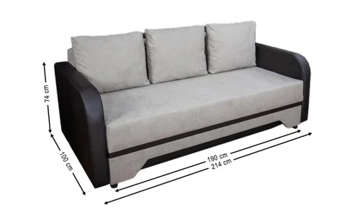 Canapea Extensibilă Corina Memory Mini, Bej inchis